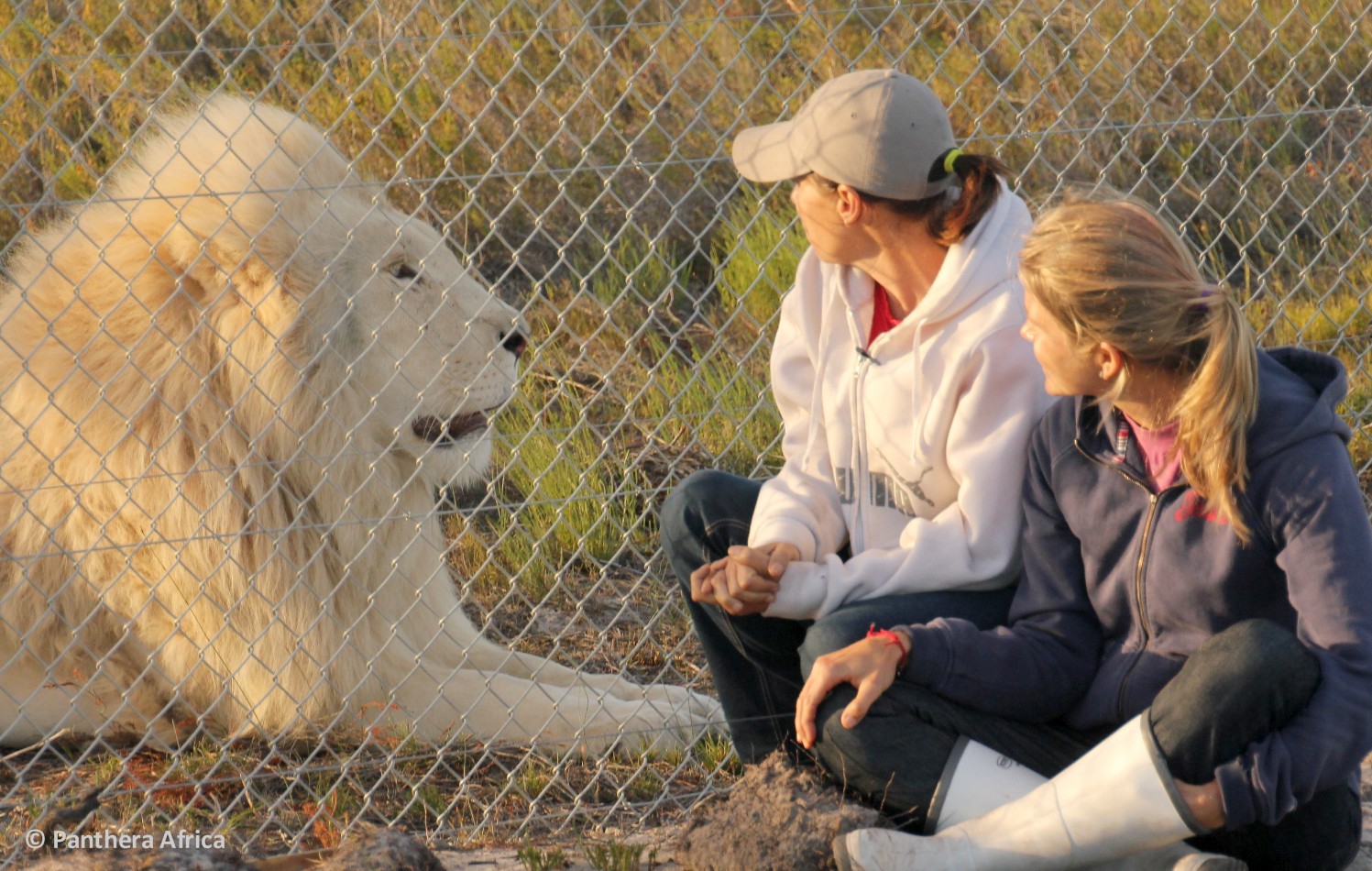 Cat and Liz with Neptune, Panthera Africa